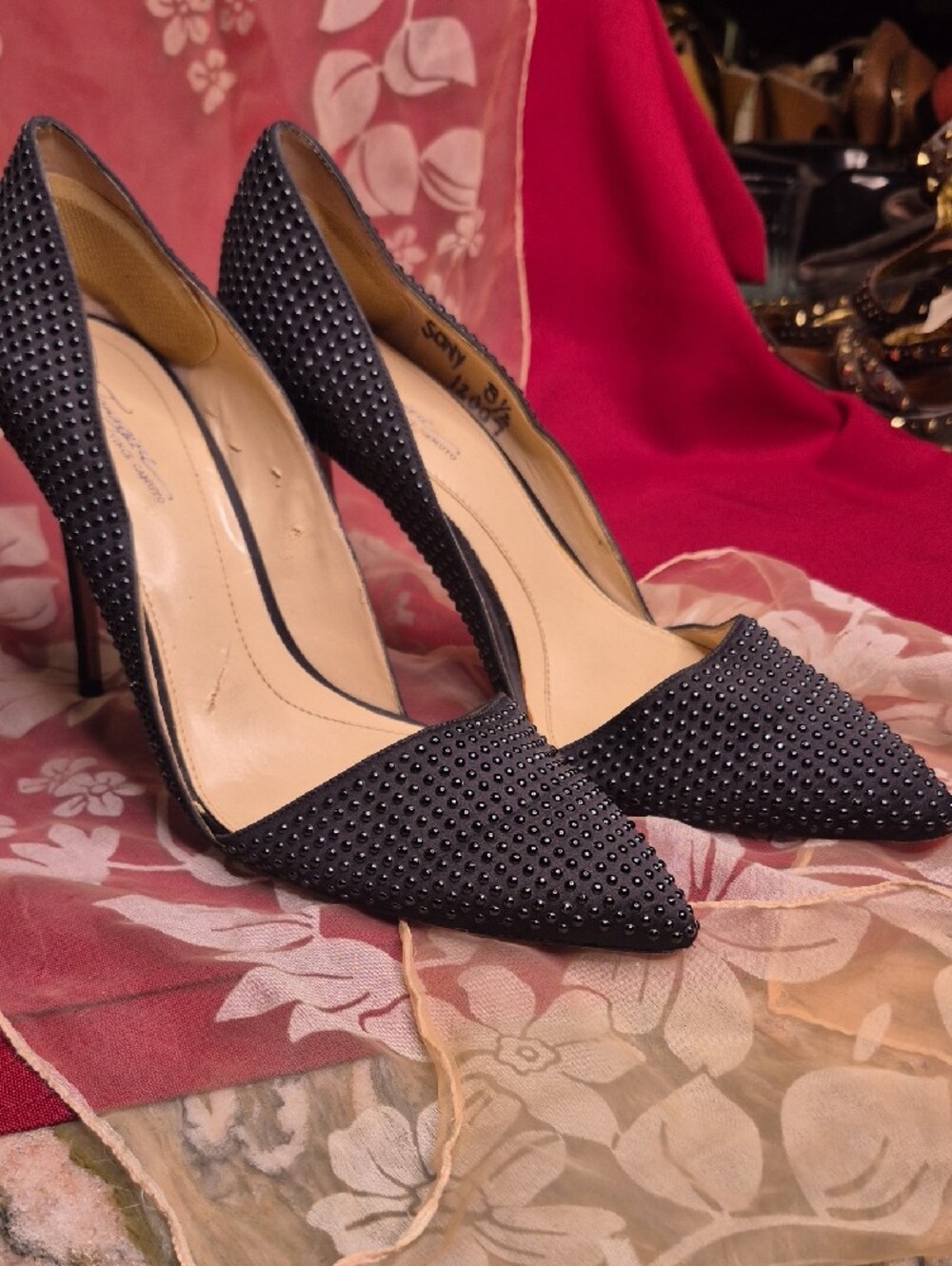 Imagine By Vince Camuto Sudded Pointed-Toe Women's Pumps in Black - Picture 5 of 11
